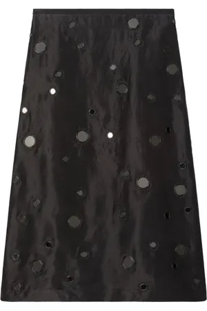 Tory Burch Falda con apliques espejados