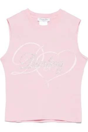 Dior Top sin mangas con logo bordado 2000