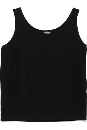 Salvatore Ferragamo Top de seda 1980
