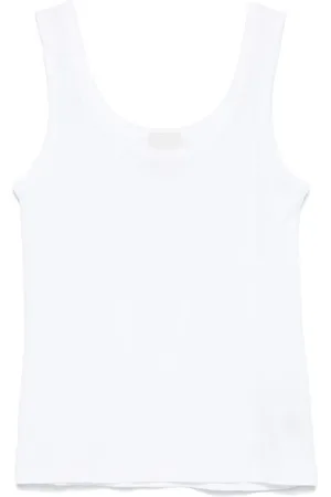 Calvin Klein Top de lino sin mangas