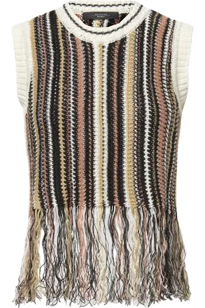 Max Mara Top con dobladillo de flecos