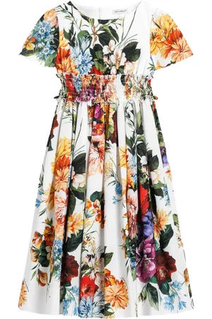 Dolce & Gabbana Floral-print short-sleeved dress