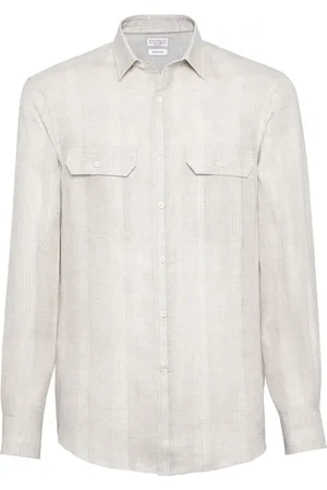 Brunello Cucinelli Camisa a rayas