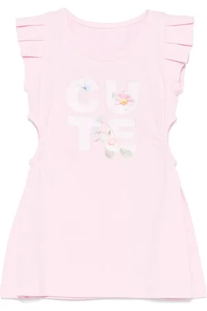 Lapin House Vestido con eslogan estampado