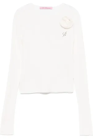 MISS BLUMARINE Jersey con aplique floral