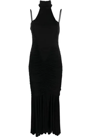 VERSACE Vestido largo con cuello halter
