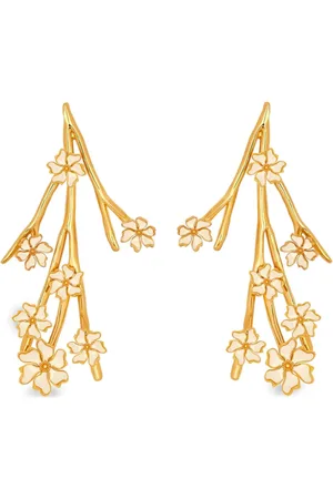 Oscar de la Renta Pendientes con detalle floral