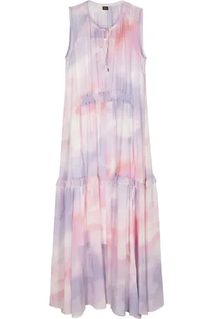 HUGO BOSS Vestido midi Delong con estampado abstracto