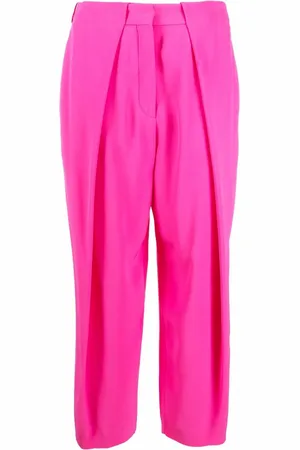 Balmain Pantalones de talle alto con pliegues