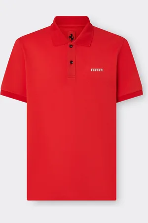 FERRARI Polo de algodón con logotipo