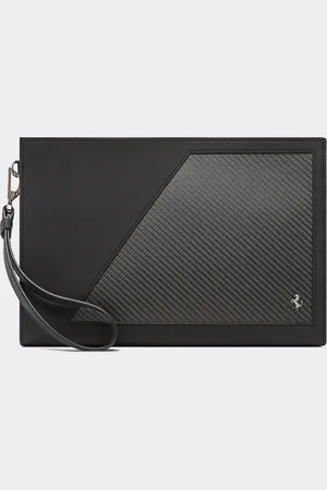 FERRARI Funda de cuero y fibra de carbono