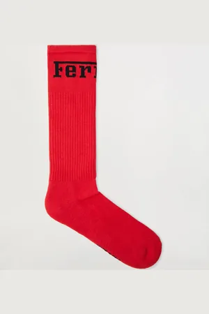 FERRARI Calcetines de algodón mixto con logo de