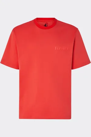 FERRARI Camiseta de algodón con logotipo