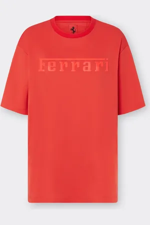 FERRARI Camiseta de algodón con logotipo