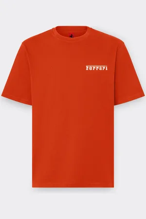 FERRARI Camiseta de algodón con logotipo