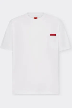 FERRARI Camiseta de algodón con bolsillo