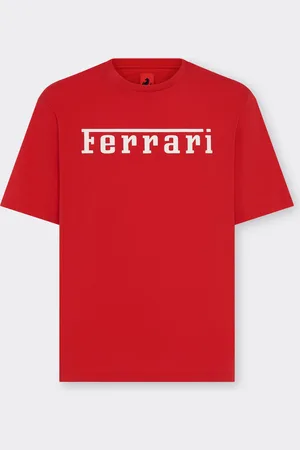 FERRARI Camiseta de algodón con logotipo