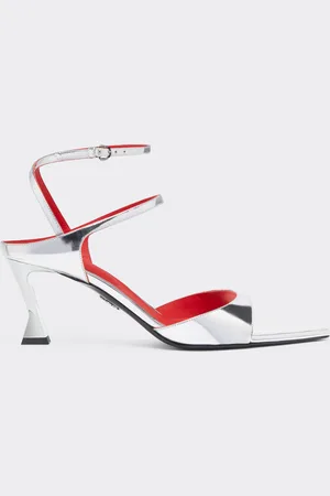 FERRARI Sandalia slingback de piel espejada