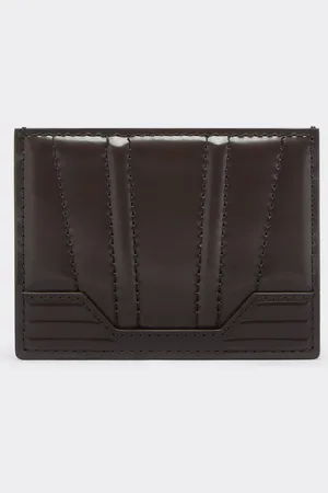 FERRARI GT brushed leather card holder with livery motif