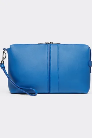 FERRARI Bolsa de piel granulada con cremallera