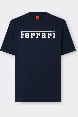 FERRARI Camiseta de algodón con logotipo