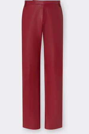 FERRARI Pantalón drapeado de napa
