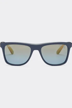 FERRARI Ray-Ban para la Scuderia RB4413MF azules con lentes polarizadas azul con espejo oro