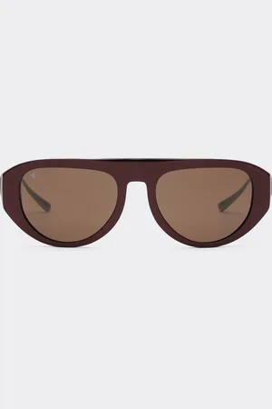 FERRARI Gafas de sol de acetato iridiscente con cristales marrones