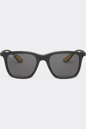 FERRARI Gafas de sol Ray-Ban para la Scuderia 0RB4433M negras con lentes en gris oscuro