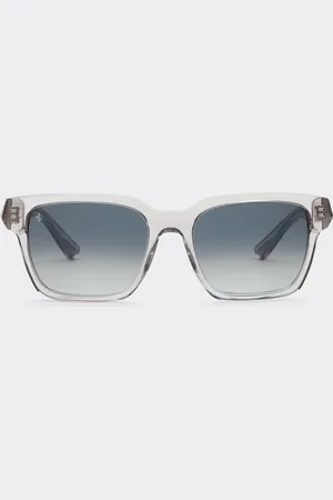 FERRARI Gafas de sol de acetato gris transparente con cristales degradados grises