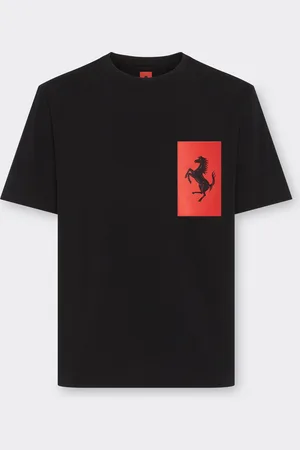 FERRARI Camiseta de algodón con Cavallino Rampante