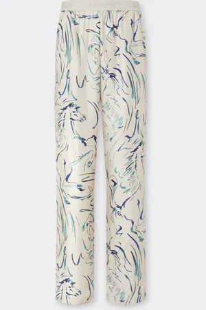 FERRARI Pantalón de seda con estampado Cavallino