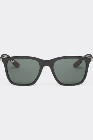 FERRARI Gafas de sol Ray-Ban para la Scuderia 0RB4433M negras con lentes en verde oscuro
