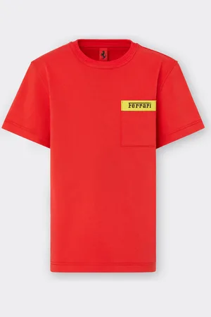 FERRARI Camiseta de algodón con logotipo