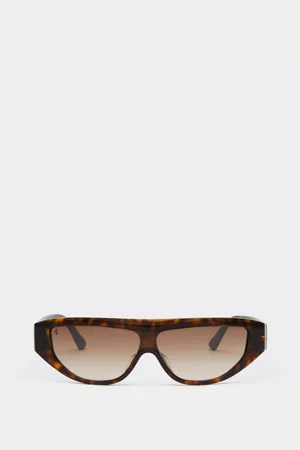 FERRARI Gafas de sol de acetato Havana con lentes marrones degradadas