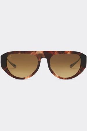 FERRARI Gafas de sol de acetato color habana con cristales polarizados de color marrón sombreado