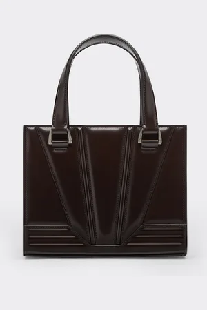FERRARI GT mini tote bag in brushed leather