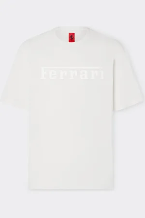 FERRARI Camiseta de algodón con logotipo