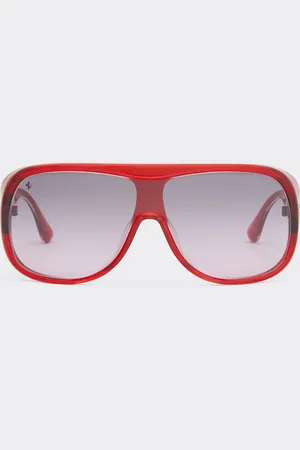 FERRARI Gafas de sol de acetato transparente con lentes rosas degradadas en