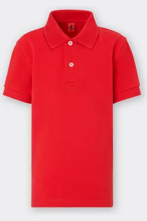 FERRARI Polo de niño en piqué de algodón orgánico