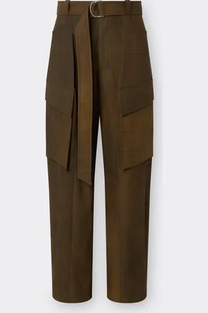 FERRARI Pantalón cargo de sarga de algodón teñido
