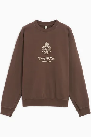 Sporty & Rich Crown Embroidered Unisex Sweatshirt Ref. CRAW2344CH Colour Size L