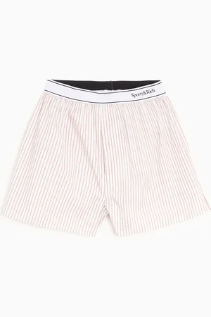 Sporty & Rich Serif Logo Unisex Boxer Shorts Ref. BOAW232WH Colour Size S