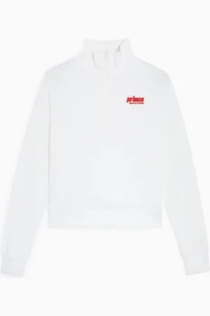 Sporty & Rich X Prince Sporty Unisex 1/4 Zip Sweatshirt Ref. QZ1061WH Colour Size XL