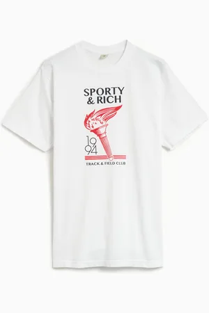 Sporty & Rich Torch Unisex T-Shirt Ref. TO043503645WH01 Colour Size XS