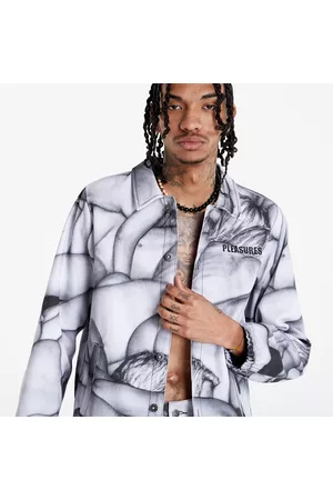 Pleasures Orgy Denim Coaches Jacket Grey