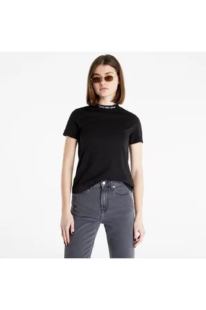 Calvin Klein Cintura alta - Jeans Logo Neckline Straight Top