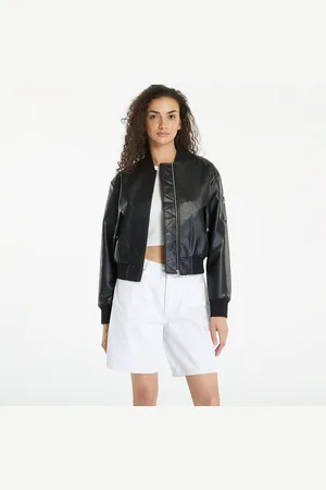 Calvin Klein Chaqueta Jeans Faux Leather Bomber Jacket M