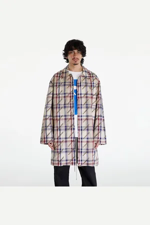 A Bathing Ape Chaqueta Logo Check Pattern Long Coat L