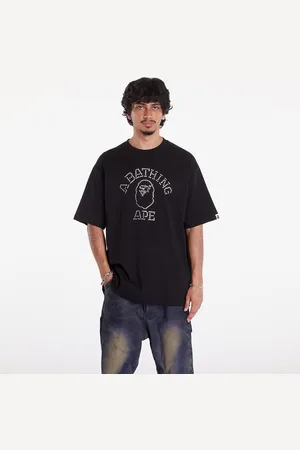 A Bathing Ape Camiseta Rhinestone College Relaxed Fit Tee L